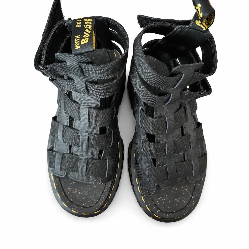 Dr. Martens Black Canvas Gladiator Sandals - Picture 3 of 3